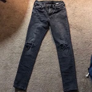 H&M Distressed Grey Skinny Jeans Size 28x30